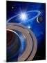 Saturn And Solar System-Detlev Van Ravenswaay-Mounted Premium Photographic Print