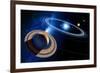 Saturn And Solar System-Detlev Van Ravenswaay-Framed Photographic Print