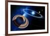 Saturn And Solar System-Detlev Van Ravenswaay-Framed Photographic Print