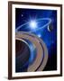 Saturn And Solar System-Detlev Van Ravenswaay-Framed Photographic Print