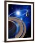 Saturn And Solar System-Detlev Van Ravenswaay-Framed Photographic Print