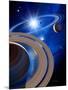 Saturn And Solar System-Detlev Van Ravenswaay-Mounted Photographic Print
