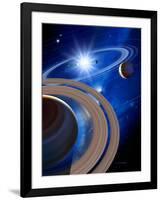 Saturn And Solar System-Detlev Van Ravenswaay-Framed Photographic Print