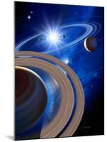 Saturn And Solar System-Detlev Van Ravenswaay-Mounted Photographic Print