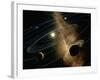 Saturn And Solar System-Detlev Van Ravenswaay-Framed Photographic Print