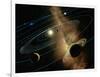 Saturn And Solar System-Detlev Van Ravenswaay-Framed Photographic Print