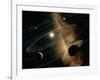 Saturn And Solar System-Detlev Van Ravenswaay-Framed Photographic Print