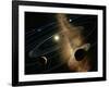 Saturn And Solar System-Detlev Van Ravenswaay-Framed Photographic Print