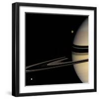 Saturn, Cassini Image-null-Framed Premium Photographic Print