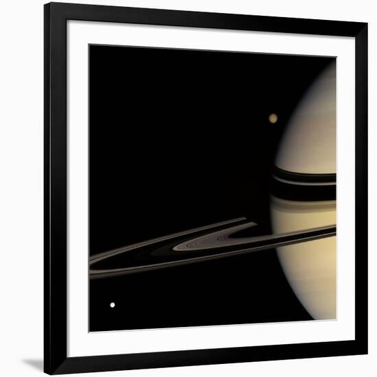 Saturn, Cassini Image-null-Framed Photographic Print