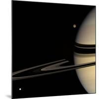 Saturn, Cassini Image-null-Mounted Photographic Print