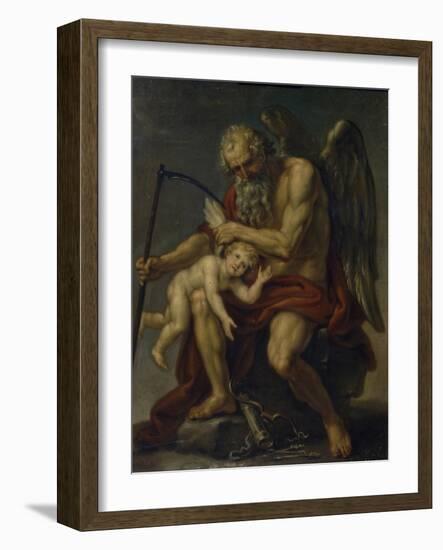 Saturn Cutting Off Cupid?S Wings with a Scythe, 1802-Ivan Akimovich Akimov-Framed Giclee Print