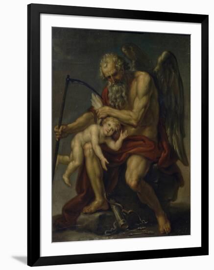 Saturn Cutting Off Cupid?S Wings with a Scythe, 1802-Ivan Akimovich Akimov-Framed Giclee Print