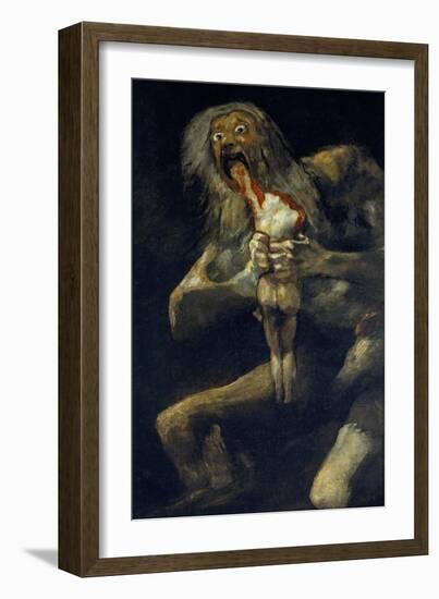 Saturn Devouring His Son-Francisco de Goya-Framed Premium Giclee Print