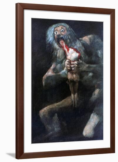 Saturn Devouring One of His Children, 1821-1823-Francisco de Goya-Framed Giclee Print