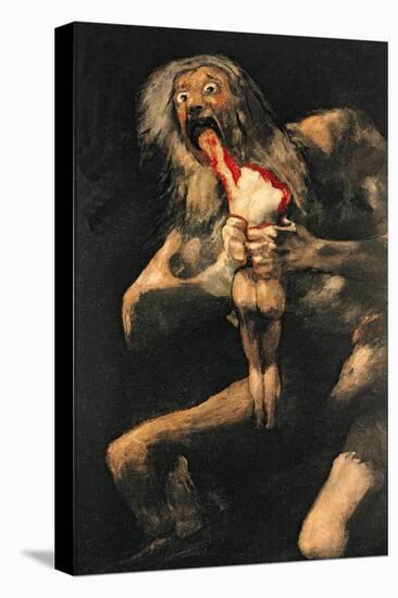 Saturn Devouring One of His Children, 1821-23-Francisco de Goya-Stretched Canvas