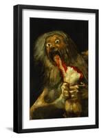 Saturn Devouring One of His Sons, Detail, from the Series of Black Paintings-Francisco de Goya-Framed Giclee Print