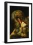 Saturn Devouring One of His Sons, Detail, from the Series of Black Paintings-Francisco de Goya-Framed Giclee Print