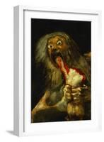 Saturn Devouring One of His Sons, Detail, from the Series of Black Paintings-Francisco de Goya-Framed Giclee Print