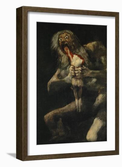 Saturn Evouring One of His Sons, 1820-1823, Spanish School-Francisco de Goya-Framed Giclee Print