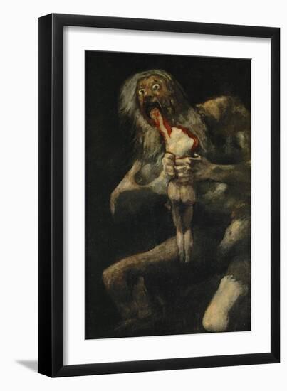 Saturn Evouring One of His Sons, 1820-1823, Spanish School-Francisco de Goya-Framed Giclee Print