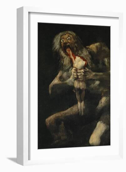 Saturn Evouring One of His Sons, 1820-1823, Spanish School-Francisco de Goya-Framed Giclee Print