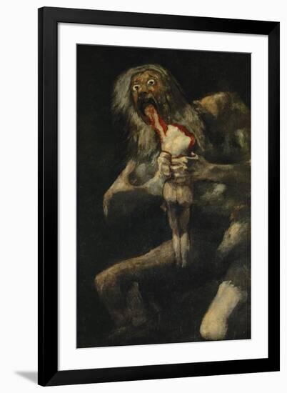 Saturn Evouring One of His Sons, 1820-1823, Spanish School-Francisco de Goya-Framed Giclee Print