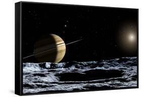 Saturn From Rhea-Chris Butler-Framed Stretched Canvas