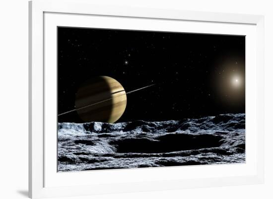 Saturn From Rhea-Chris Butler-Framed Photographic Print