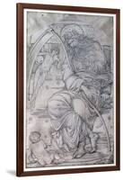 Saturn, from 'The Planets' a Series of Window Designs-Edward Burne-Jones-Framed Giclee Print
