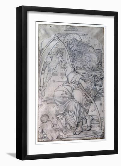 Saturn, from 'The Planets' a Series of Window Designs-Edward Burne-Jones-Framed Giclee Print