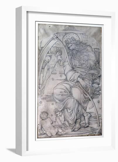 Saturn, from 'The Planets' a Series of Window Designs-Edward Burne-Jones-Framed Giclee Print