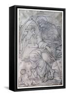 Saturn, from 'The Planets' a Series of Window Designs-Edward Burne-Jones-Framed Stretched Canvas