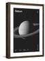 Saturn : Minimal Planets Datas, 2023 (Digital)-Florent Bodart-Framed Giclee Print