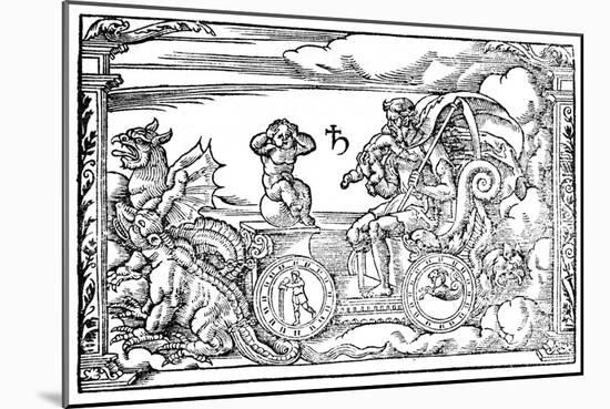 Saturn, Roman God of Time, 1569-null-Mounted Giclee Print