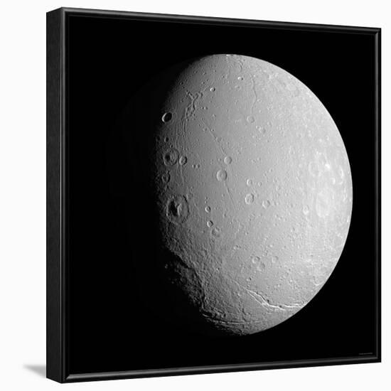 Saturn's Moon Dione-Stocktrek Images-Framed Photographic Print