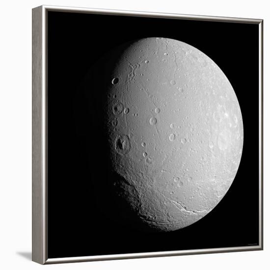 Saturn's Moon Dione-Stocktrek Images-Framed Photographic Print