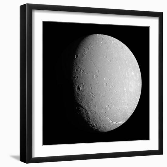 Saturn's Moon Dione-Stocktrek Images-Framed Photographic Print