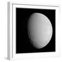 Saturn's Moon Dione-Stocktrek Images-Framed Photographic Print