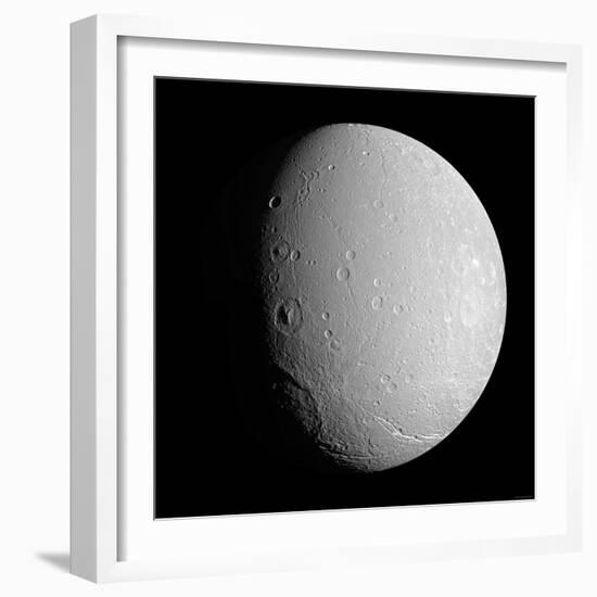 Saturn's Moon Dione-Stocktrek Images-Framed Photographic Print