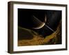 Saturn's Moon Enceladus, Artwork-Walter Myers-Framed Premium Photographic Print