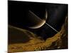 Saturn's Moon Enceladus, Artwork-Walter Myers-Mounted Photographic Print