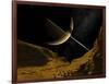 Saturn's Moon Enceladus, Artwork-Walter Myers-Framed Photographic Print