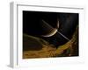 Saturn's Moon Enceladus, Artwork-Walter Myers-Framed Photographic Print