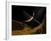 Saturn's Moon Enceladus, Artwork-Walter Myers-Framed Photographic Print