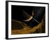 Saturn's Moon Enceladus, Artwork-Walter Myers-Framed Photographic Print