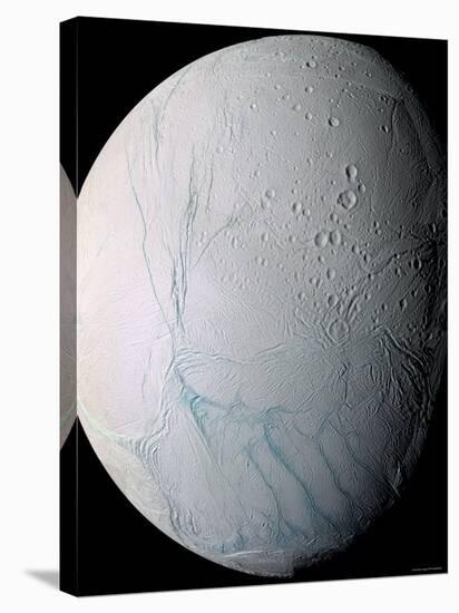 Saturn's Moon Enceladus-Stocktrek Images-Stretched Canvas