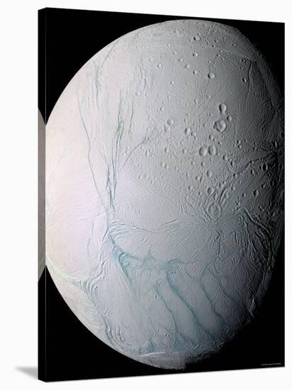 Saturn's Moon Enceladus-Stocktrek Images-Stretched Canvas