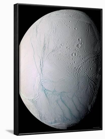 Saturn's Moon Enceladus-Stocktrek Images-Framed Photographic Print