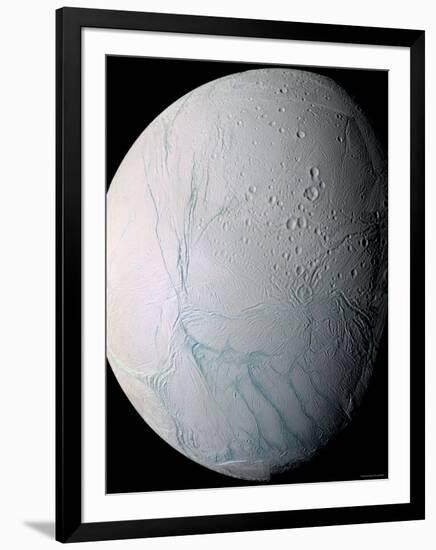 Saturn's Moon Enceladus-Stocktrek Images-Framed Photographic Print